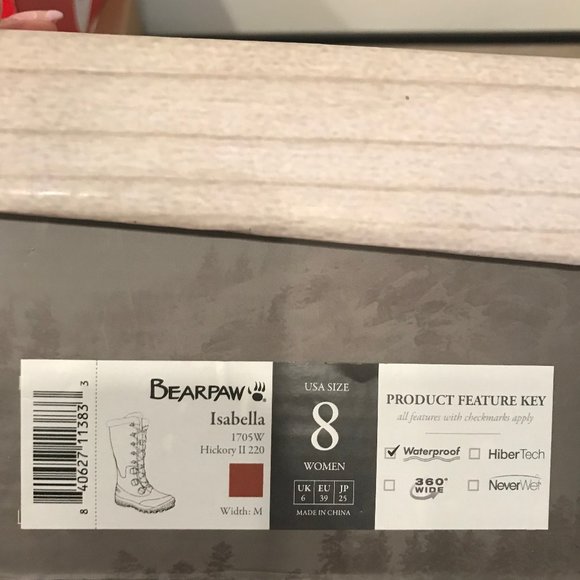 BearPaw Tan Lace Up Quilted Boots - Picture 6 of 9